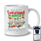 This Is My Christmas Movie Watching Shirt; Joyful X-mas Three Eggnog Glasses; Family Group T-Shirt