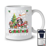 This Is My Christmas Pajama Shirt, Adorable X-mas Santa Bernese Mountain Plaid, Gnome Snowing T-Shirt