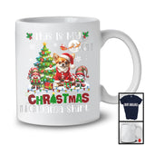 This Is My Christmas Pajama Shirt, Adorable X-mas Santa Chihuahua Plaid, Gnome Snowing T-Shirt