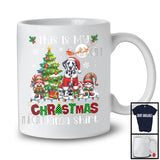 This Is My Christmas Pajama Shirt, Adorable X-mas Santa Dalmatian Plaid, Gnome Snowing T-Shirt