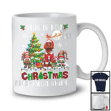 This Is My Christmas Pajama Shirt, Adorable X-mas Santa Irish Setter Plaid, Gnome Snowing T-Shirt