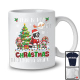 This Is My Christmas Pajama Shirt, Adorable X-mas Santa Landseer Plaid, Gnome Snowing T-Shirt