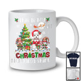This Is My Christmas Pajama Shirt, Adorable X-mas Santa Poodle Plaid, Gnome Snowing T-Shirt