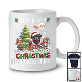This Is My Christmas Pajama Shirt, Adorable X-mas Santa Rottweiler Plaid, Gnome Snowing T-Shirt