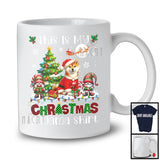This Is My Christmas Pajama Shirt, Adorable X-mas Santa Shiba Inu Plaid, Gnome Snowing T-Shirt