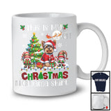 This Is My Christmas Pajama Shirt, Adorable X-mas Santa Yorkshire Terrier Plaid, Gnome Snowing T-Shirt