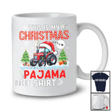 This Is My Christmas Pajama Shirt; Amusing X-mas Santa Tractor Driver Farmer; Family T-Shirt