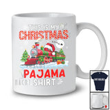 This Is My Christmas Pajama Shirt; Amusing X-mas Santa Train Driver Lover; Family T-Shirt