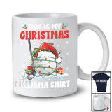 This Is My Christmas Pajama Shirt; Wonderful X-mas Lights Sport Santa Golf Player Team T-Shirt