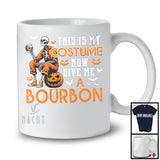This Is My Costume Give Me A Bourbon; Scary Halloween Skeleton Drinking; Drunker Group T-Shirt