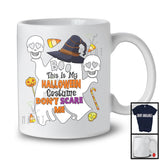 This Is My Halloween Costume Don't Care Me, Humorous Halloween Boo Ghost, Skulls Family T-Shirt