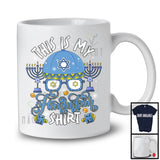 This Is My Hanukkah Shirt, Joyful Hanukkah Costume Menorah Sunglasses Face, Family Group T-Shirt