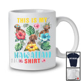 This Is My Hawaiian Shirt, Lovely Summer Vacation Three Flowers Dachshund, Hawaii Travel T-Shirt