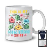 This Is My Hawaiian Shirt, Lovely Summer Vacation Three Flowers Sheep, Hawaii Travel Lover T-Shirt