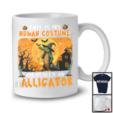 This Is My Human Costume I'm Really An Alligator, Horror Halloween Witch Animal, Zombie Hands T-Shirt