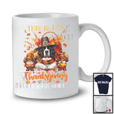 This Is My Thanksgiving Pajama Shirt, Adorable Gnomes Landseer Owner, Fall Leaves Pumpkins T-Shirt