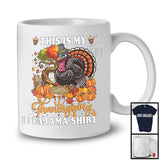 This Is My Thanksgiving Pajama Shirt; Adorable Turkey Plaid Pumpkins; Fall Tree Family Group T-Shirt