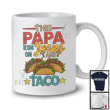 Ce papa court sur Jésus et Taco, génial amateur de nourriture Taco pour la fête des pères, T-shirt familial vintage