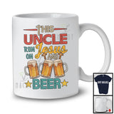 Cet oncle court sur Jésus et la bière, génial ivrogne pour la fête des pères, T-shirt familial vintage