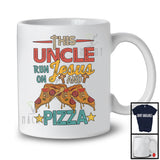 Cet oncle court sur Jésus et la pizza, génial amateur de pizza pour la fête des pères, T-shirt familial vintage