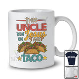 Cet oncle court sur Jésus et Taco, génial amateur de nourriture Taco pour la fête des pères, T-shirt familial vintage