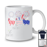 Three American Flag Sheep, Wonderful 4th Of July Fireworks, Farm Animals Farmer Patriotic T-Shirt