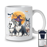 Three Boo Witch Mummy Bearded Collie, Adorable Halloween Costume Puppy Owner, Family T-Shirt