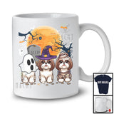 Three Boo Witch Mummy Shih Tzu, Adorable Halloween Costume Puppy Owner, Family Group T-Shirt