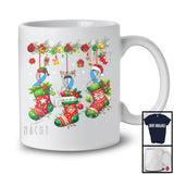 Three Diabetes Ribbons In Christmas Socks; Lovely Christmas Diabetes Awareness; Family T-Shirt