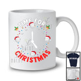 Time For Christmas; Cheerful X-mas Lights Santa Golf As Clock; Sport Player Family T-Shirt