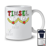 Tinsel Tits; Humorous Christmas Boobs Women Leopard Plaid; Pajama X-mas Family Group T-Shirt