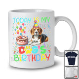 Aujourd'hui, c'est l'anniversaire de mon chien, belle fête d'anniversaire, amoureux du propriétaire de Beagle, T-Shirt de l'équipe familiale des amis
