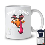 Trot Squad; Humorous Thanksgiving Turkey Face Lover; Matching Running Runner Group T-Shirt