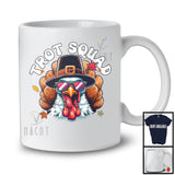 Trot Squad; Humorous Thanksgiving Turkey Face Sunglasses Runner; Boy Men Family Group T-Shirt