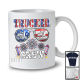 Trucker Crew, Wonderful 4th Of July American Flag Sunglasses, Patriotic Careers Proud T-Shirt