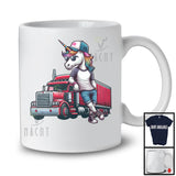 Trucker Unicorn Birthday Magical Unicorn Trucker Worker Lover; Proud Careers Jobs Group T-Shirt