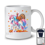 Turkey Nurse Riding Unicorn; Wonderful Thanksgiving Fall Leaf Turkey; Jobs Nursing Group T-Shirt