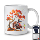 Turkey Playing Tennis Team; Wonderful Thanksgiving Fall Tree Turkey; Sport Player Playing T-Shirt