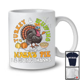 Turkey Stuffing Nana's Pie And Giving Thanks; Lovely Thanksgiving Turkey Family Pumpkin T-Shirt