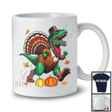 Turkey T-Rex, Lovely Thanksgiving Fall Leaves Pumpkin Pilgrim Dinosaur Lover, Family Group T-Shirt