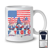 USA Patriotic Squad, Amazing 4th Of July Three Gnomes With American Flag, Firecrackers T-Shirt
