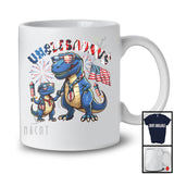 Unclesaurus, Humorous 4th Of July Uncle T-Rex Dinosaur Lover, American Flag Patriotic Group T-Shirt
