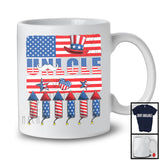 Unlcle, Awesome 4th Of July Father's Day American Flag, Matching Family Patriotic Proud T-Shirt