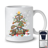 Veteran Icon Christmas Tree; Amazing X-mas Lights Snowman Snowing; Veteran Solider Group T-Shirt