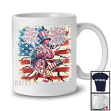 Vintage American Flag Flamingo With Firecracker, Lovely 4th Of July Fireworks, Patriotic Group T-Shirt