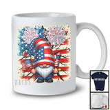 Vintage American Flag Gnome With Firecracker, Lovely 4th Of July Fireworks, Patriotic Group T-Shirt