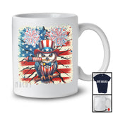 Vintage American Flag Owl With Firecracker, Lovely 4th Of July Fireworks, Patriotic Group T-Shirt