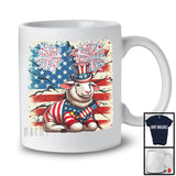 Vintage American Flag Sheep With Firecracker, Lovely 4th Of July Fireworks, Patriotic Group T-Shirt