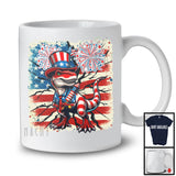 Vintage American Flag T-Rex With Firecracker, Lovely 4th Of July Fireworks, Patriotic Group T-Shirt