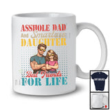 Vintage Asshole Dad And Smartass Daughter, Awesome Father's Day Dad Daughter Sunglasses T-Shirt
